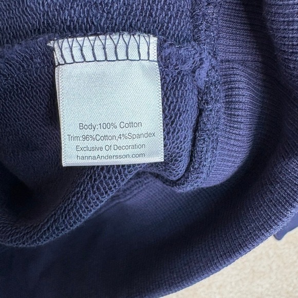 Hanna Andersson Girls Sweater‎ Size 10 140cm Blue Pullover Crewneck 100% Cotton - Picture 5 of 5